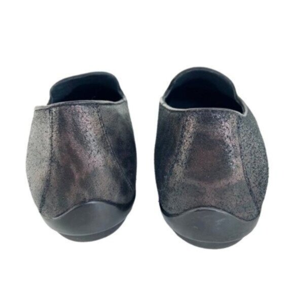 Dansko Black Silver Metallic Olivia Leopard Slip On Shoes - Picture 4 of 7